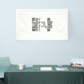Dalmatische Glitter Grappige Hond Haar Citaat Ontw Spandoek (Beurs)
