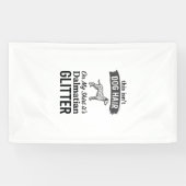 Dalmatische Glitter Grappige Hond Haar Citaat Ontw Spandoek (Horizontaal)