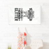 Dalmatische Glitter Grappige Hond Haar Citaat Ontw Spandoek (Insitu)