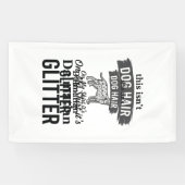 Dalmatische Glitter Grappige Hond Haar Citaat Ontw Spandoek (Horizontaal)