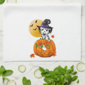 Dalmatische griezelige Halloween Theedoek (Gevouwen)