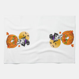 Dalmatische griezelige Halloween Theedoek