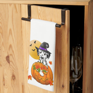 Dalmatische griezelige Halloween Theedoek