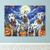 Dalmatische Halloween Griezel Canvas Afdruk (Insitu (Houten vloer))