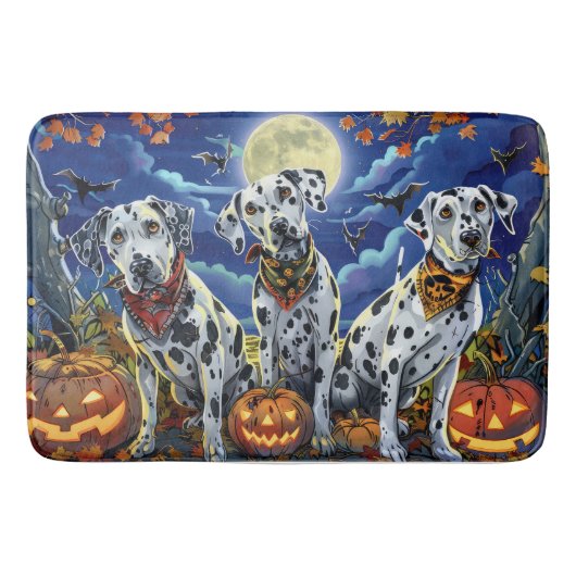 Dalmatische Halloween Griezelig Badmat (Voorkant)