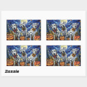 Dalmatische Halloween Spoken Rechthoekige Sticker (Vel)