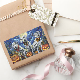 Dalmatische Halloween Spoken Rechthoekige Sticker