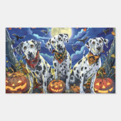 Dalmatische Halloween Spoken Rechthoekige Sticker (Voorkant)