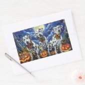 Dalmatische Halloween Spoken Rechthoekige Sticker (Envelop)