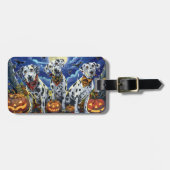 Dalmatische Halloween Spooky Bagagelabel (Voorkant horizontaal)