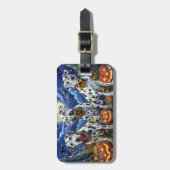 Dalmatische Halloween Spooky Bagagelabel (Voorkant verticaal)