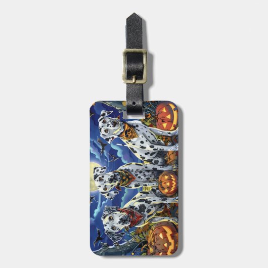 Dalmatische Halloween Spooky Bagagelabel (Voorkant verticaal)