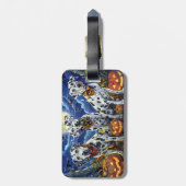 Dalmatische Halloween Spooky Bagagelabel (Achterkant verticaal)