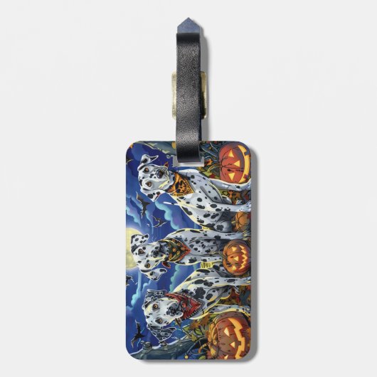 Dalmatische Halloween Spooky Bagagelabel (Achterkant verticaal)