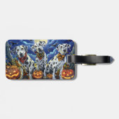 Dalmatische Halloween Spooky Bagagelabel (Achterkant horizontaal)