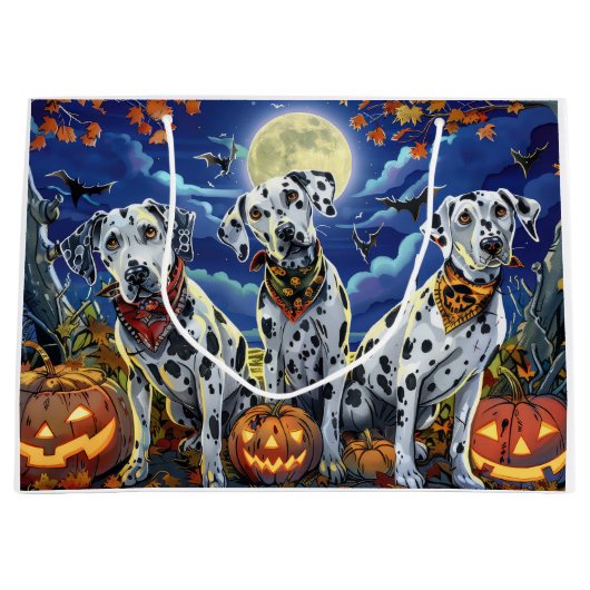 Dalmatische Halloween Spooky Groot Cadeauzakje (Voorkant)