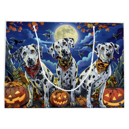 Dalmatische Halloween Spooky Groot Cadeauzakje (Achterkant)