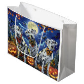 Dalmatische Halloween Spooky Groot Cadeauzakje (Voorkant Gekanteld)