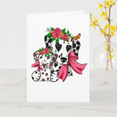 Dalmatische Happy Moederdag Kaart (Gele Bloem)