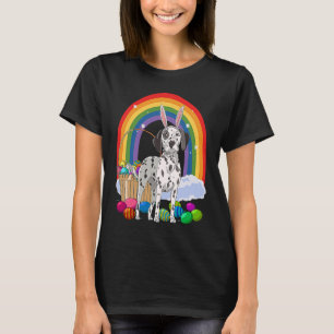 Dalmatische Happy Paaseieren Bunny Dog Kinder T-shirt