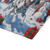 Dalmatische hardlopen in de sneeuw met kerst Pet Snijplank (Hoek)