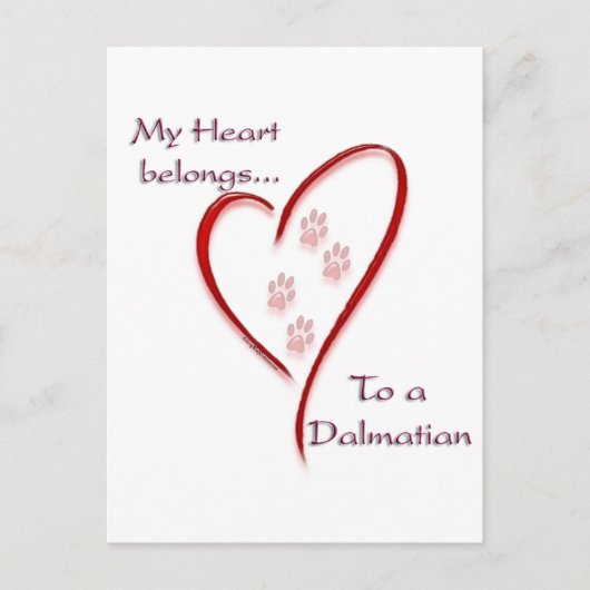 Dalmatische Hart behoort Briefkaart (Voorkant)