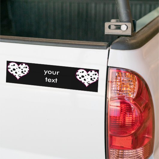 Dalmatische harten bumpersticker (Op Truck)