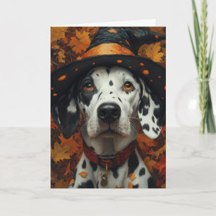 Dalmatische Heks Halloween Feestdagen Kaart