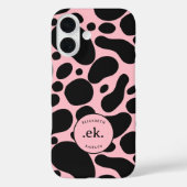 Dalmatische Hond Abstract Patroon Blush Roze Monog Case-Mate iPhone Case (Achterkant)