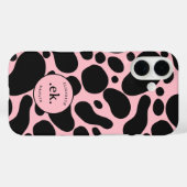 Dalmatische Hond Abstract Patroon Blush Roze Monog Case-Mate iPhone Case (Achterkant (horizontaal))