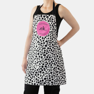 Dalmatische Hond Abstract Patroon Hot Pink Monogra Schort