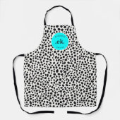 Dalmatische Hond Abstract Patroon Hot Pink Monogra Schort (Voorkant)