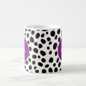 Dalmatische hond Abstract patroon Paarse monogram Koffiemok (Center)