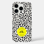 Dalmatische hond Abstract patroongeel monogram Case-Mate iPhone Case (Achterkant)