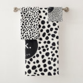 Dalmatische hond Abstract patroonmonogram Bad Handdoek (Insitu)