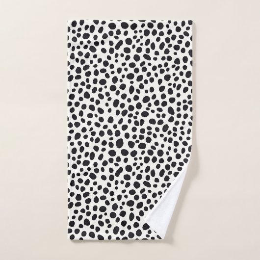Dalmatische hond Abstract patroonmonogram Bad Handdoek (Handdoek)