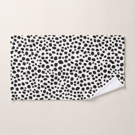 Dalmatische hond Abstract patroonmonogram Bad Handdoek (Handdoek)