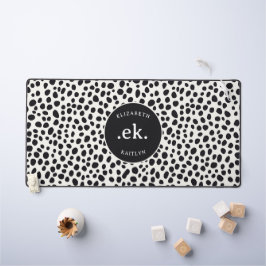 Dalmatische hond Abstract patroonmonogram Bureaumat