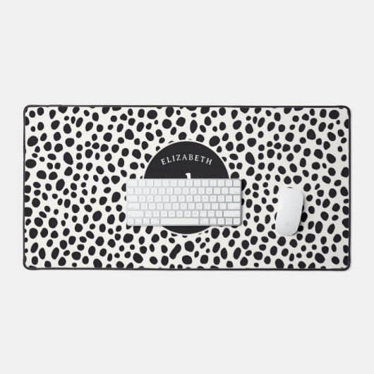 Dalmatische hond Abstract patroonmonogram Bureaumat (Keyboard & Muis)