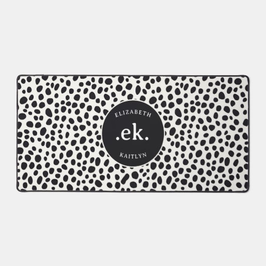 Dalmatische hond Abstract patroonmonogram Bureaumat (Voorkant)