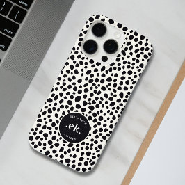 Dalmatische hond Abstract patroonmonogram iPhone 16 Pro Hoesje