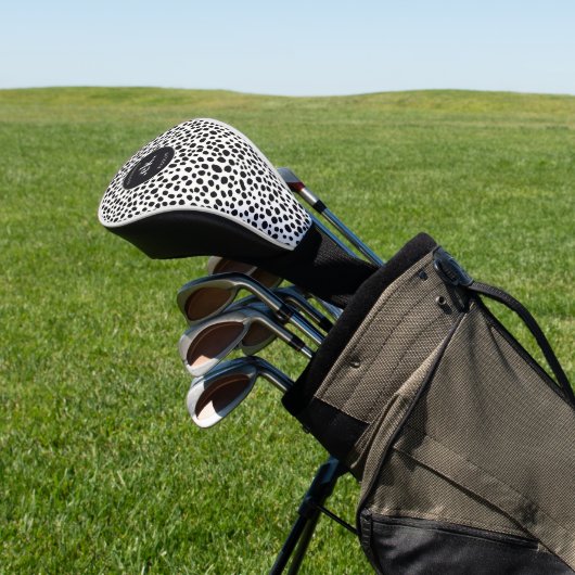 Dalmatische hond Abstract patroonmonogram Golfheadcover (Insitu)