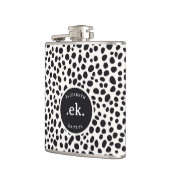 Dalmatische hond Abstract patroonmonogram Heupfles (Links)