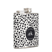 Dalmatische hond Abstract patroonmonogram Heupfles (Rechts)