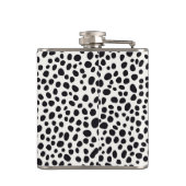 Dalmatische hond Abstract patroonmonogram Heupfles (Achterkant)