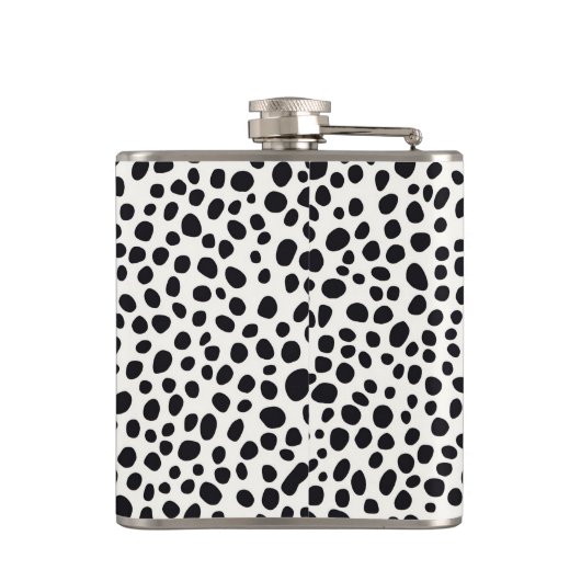 Dalmatische hond Abstract patroonmonogram Heupfles (Achterkant)