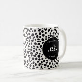 Dalmatische hond Abstract patroonmonogram Koffiemok (Voorkant rechts)
