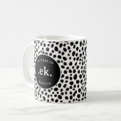 Dalmatische hond Abstract patroonmonogram Koffiemok (Voorkant links)