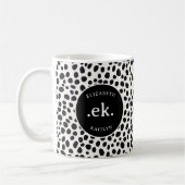 Dalmatische hond Abstract patroonmonogram Koffiemok (Links)