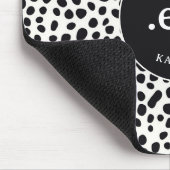 Dalmatische hond Abstract patroonmonogram Muismat (Hoek)